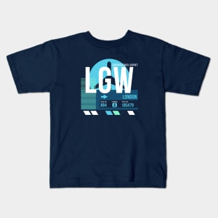 London Gatwick (LGW) Airport // Sunset Baggage Tag Kids T-Shirt